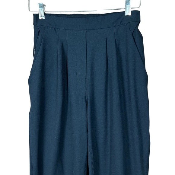 Lululemon Black Essential High Rise Trouser Pants Tapered Leg - Picture 2 of 8